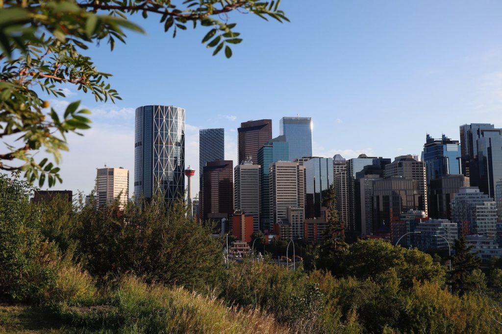 A panoramic view of downtown Calgary